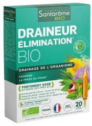 Draineur Élimination Bio 20 Ampoules - Boîte 20 ampoules de 10 ml