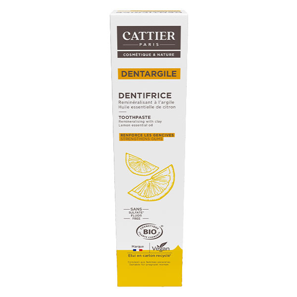 Dentargile Dentifrice Citron Bio 75ml