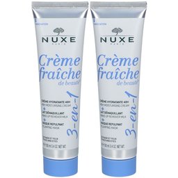 Crème fraîche de beauté® 3-en-1, Crème Hydratante 48h, Lait Démaquillant, Masque Repulpant