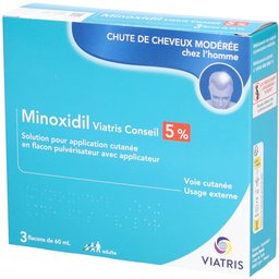 Minoxidil Viatris Conseil 5% 3 Flacons