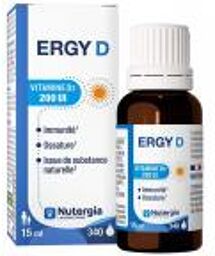 Ergy D Vitamine D3 200UI 15 ml - Flacon compte goutte