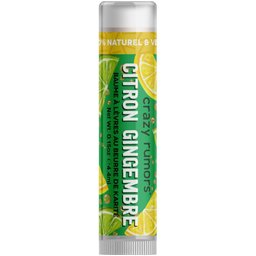 Crazy rumors® Baume à Lèvres au Beurre de Karité - Citron Gingembre