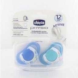 Chicco™ Sucette en silicone Physio anatomique 12M+ bleu 2 pcs