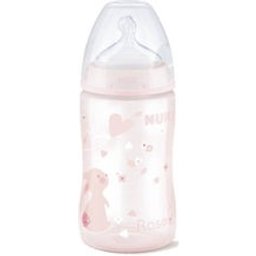 bouteille en polypropylène rose silicone silicone silicone tétine large bouche taille 2 trou m 300ml 300ml