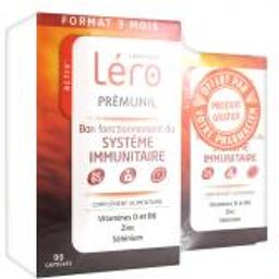 Léro Prémunil Défenses Naturelles 3 Mois + 1 Mois Offert - Lot 2 boites de 90 et 30 capsules