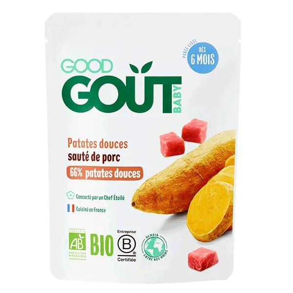 Plat Patates Douces Sauté de Porc +6m Bio 190g