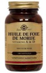 Huile de Foie de Morue 100 Gélules - Flacon 100 gélules