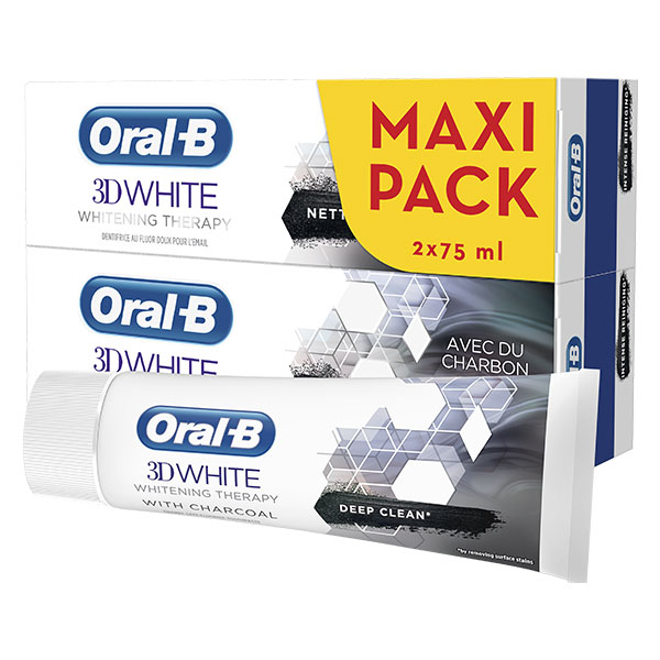 Dentifrice Blancheur3D White Whitening Therapy Nettoyage Intense Lot de 2 x 75ml