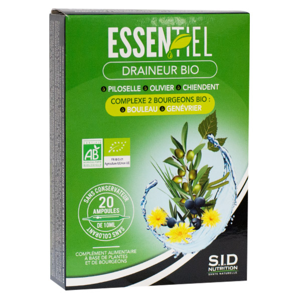 Essentiel Draineur Bio 20 ampoules