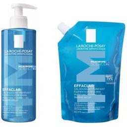 La Roche-Posay Effaclar +M Gel Moussant Purifiant 400ml + Recharge 400ml