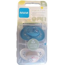 Original Pure Sucette Silicone +16M Bleu 2 Unités
