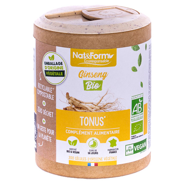 Écoresponsable Ginseng Rouge Bio 200 gélules
