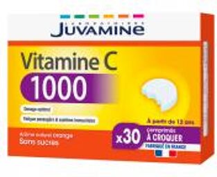 Vitamine C 1000 30 Unités à Croquer - Boîte 30 comprimés