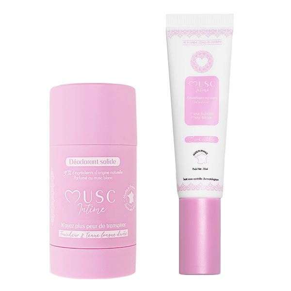 Duo Parfumé Musc Blanc - Déodorant 50g et Gel Parfumé 30ml
