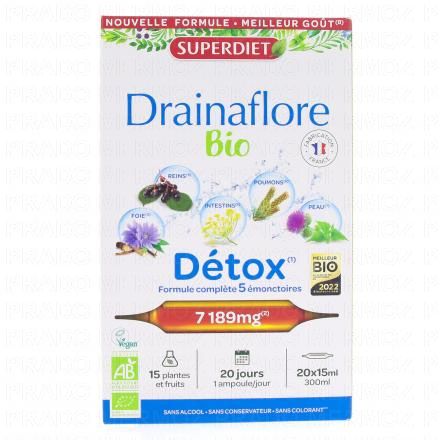 Drainaflore bio 20 ampoules