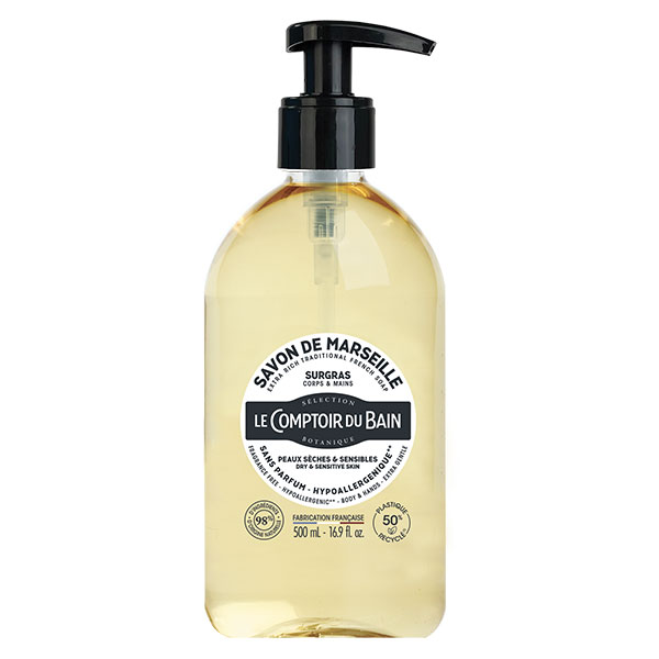 Savon de Marseille Surgras Sans Parfum 500ml