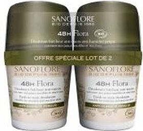 Déodorants Lot*2 Déodorant 48H Flora Efficacité 48H Certifié Bio 50Mlx2 - Lot 2 x 50 ml