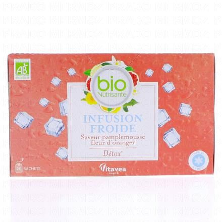 Infusion Froide Bio Saveur Pamplemousse Fleur d'oranger Détox x20 sachets