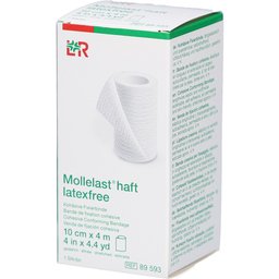 Mollelast® haft Bande de fixation biélastique cohésive 10 cm x 4 m