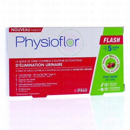 Physioflor Flash élimination urinaire 10 gélules +10 comprimés
