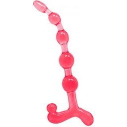 Bendy Twist Anal Beads Red 1ut
