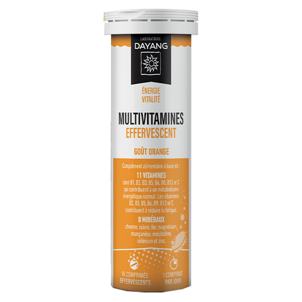Multivitamines Effervescent Goût Orange 20 comprimés