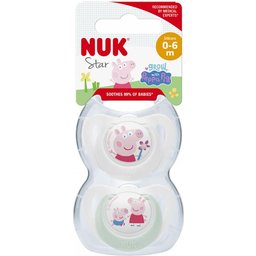Star Sucette Silicone Peppa Pig 0-6M 2 uts