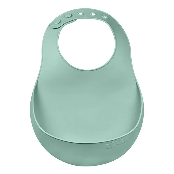 Bavoir silicone vert sauge