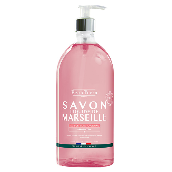 Savon Liquide de Marseille Rose Ancienne 1L
