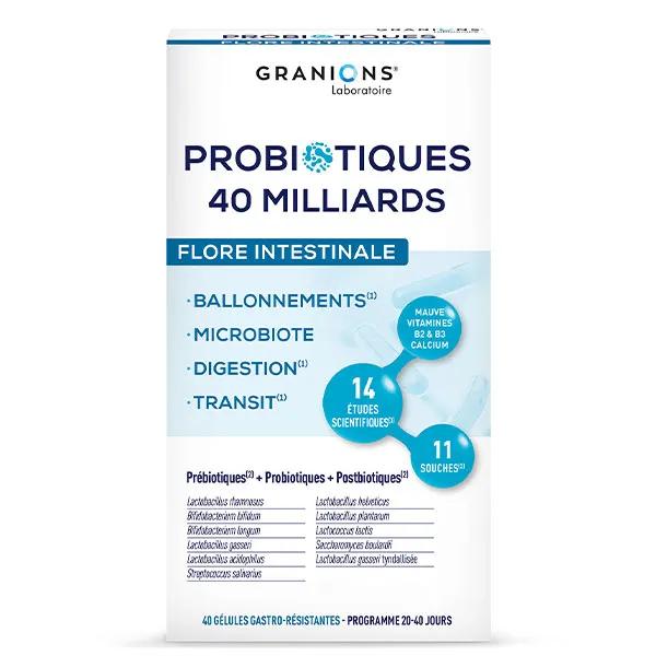 Probiotiques 40 Milliards Flore Intestinale Digestion 40 Gélules