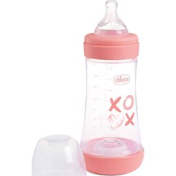 Biberão Perfect5 Fluxo Médio +2m Rosa 240ml 1 Unidade