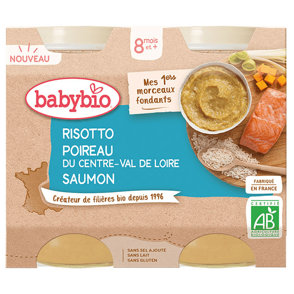 Risotto Poireau du Centre-Val de Loire Saumon Bio 2 x 200g