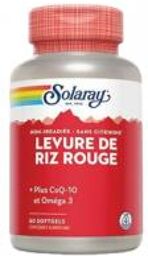 Levure de Riz Rouge Plus CoQ-10 et Oméga 3 60 Gélules - Boîte 60 softgels