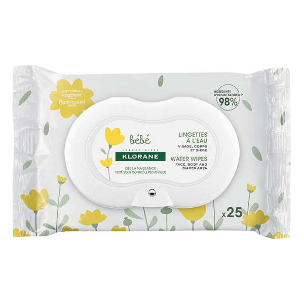 Lingettes Nettoyantes à l'eau pour le Corps Bébé - 25 unités