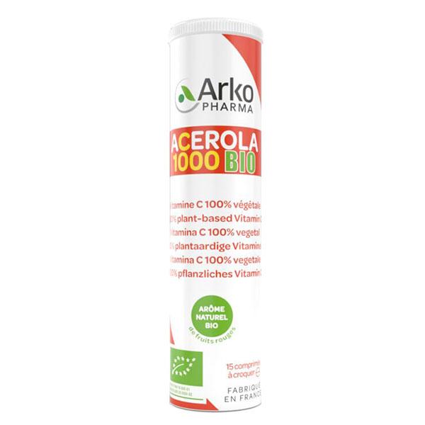 Azinc Naturel Acerola 1000 Bio 15 comprimés