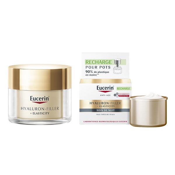 Hyaluron-Filler + Elasticity Soin de Nuit et Son Éco-Recharge