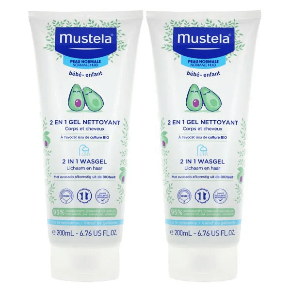 Bain et Toilette Gel Nettoyant 2en1 Lot de 2 x 200ml