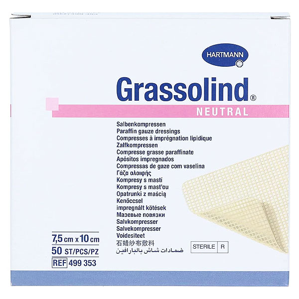 Grassolind Neutral Pansement Gras 7,5 x 5cm 10 unités