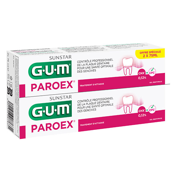 Dentifrice Paroex Gencives Lot de 2 x 75ml