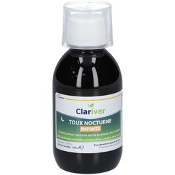 Clariver - Toux nocturnes - Enfants - Contre la toux nocturne sèche et grasse - à partir de 3 ans - Solution buvable - Flacon 150ml