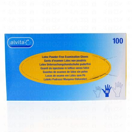 Gants d'examen Latex non poudrés boîte de 100 taille m