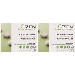 C'zen Etats Nauséeux Mal des Transports - Nausées Matinales - 30 comprimés