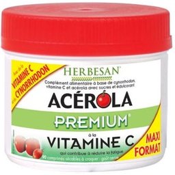 Acérola Premium Maxi Pot 90 comprimés à croquer