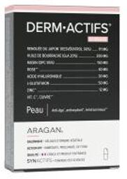 Synactifs Dermactifs® - Anti-Âge Antioxydant Teint - Huile de Bourrache Rose Zinc Renouée du Japon - 30 Gélules - Boîte 30 gélules