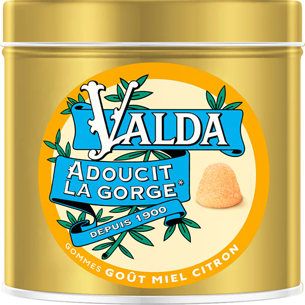 Gommes Adoucit la gorge Goût Miel Citron 140g