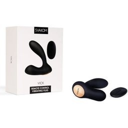Vick Remote Control Vibrating Plug Black 1ut
