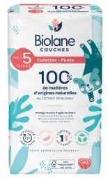 Culottes Naturelles 40 Culottes Taille 5 (12-18 kg) - Paquet 40 culottes