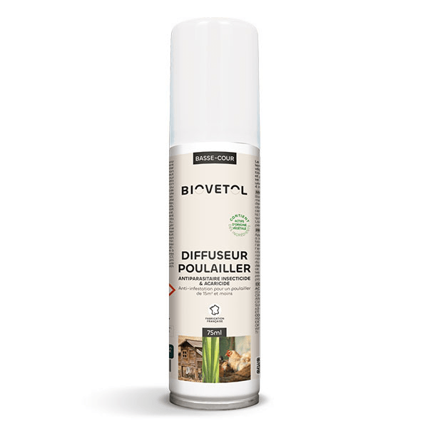 Diffuseur Automatique Antiparasitaire poulailler 15m2 75 ml