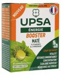 Booster Maté 9 Vitamines & 2 Minéraux - 20 Comprimés Effervescents - Boîte 2 tubes de 10 comprimés