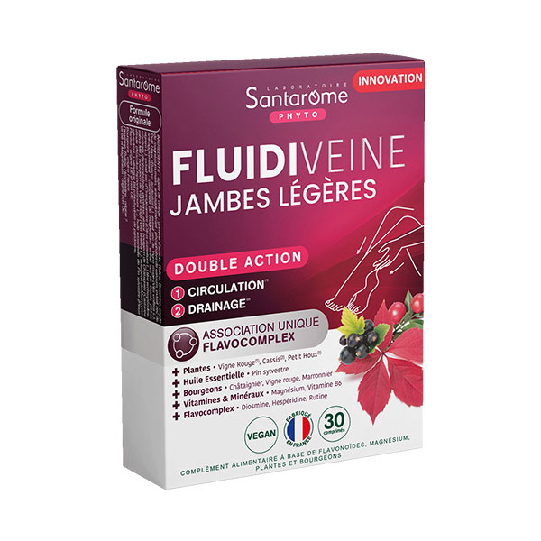 Santarome - Fluidiveine Jambes Légères - Circulation - 30 comprimés